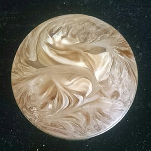 Vintage Celluloid Marble Pattern Powder Compact